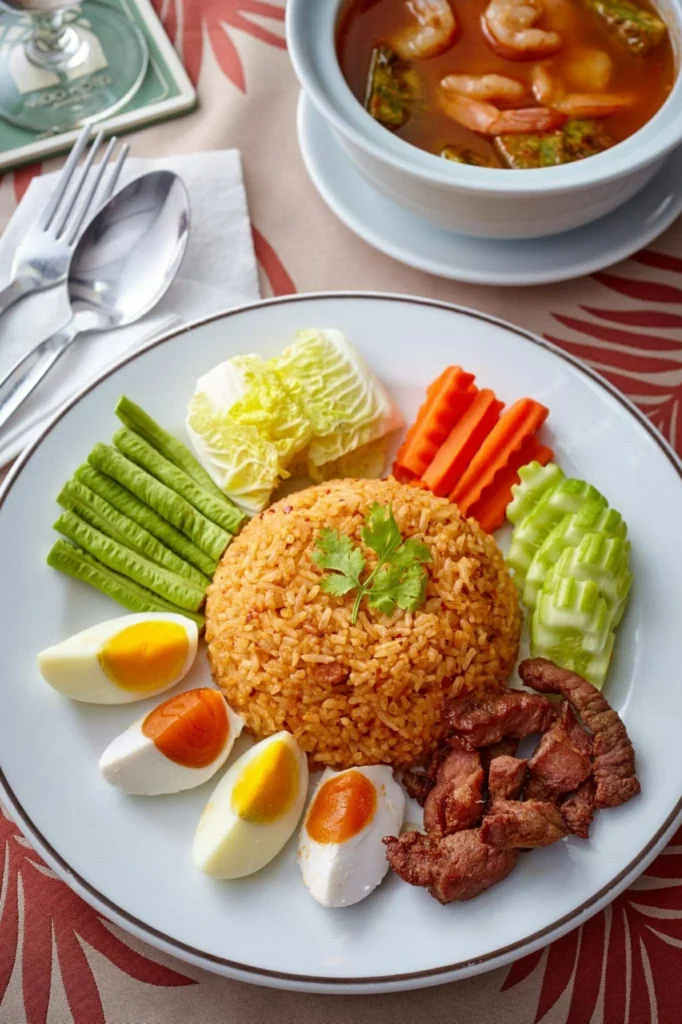 ข้าวคลุกน้ำพริกตาแดง