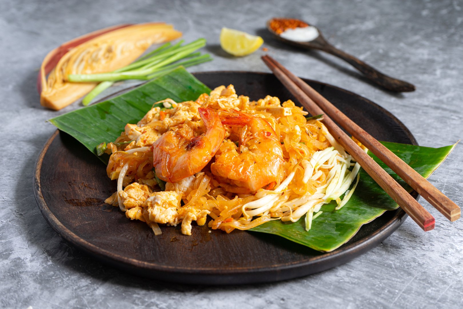 ผัดไทยกุ้งสด