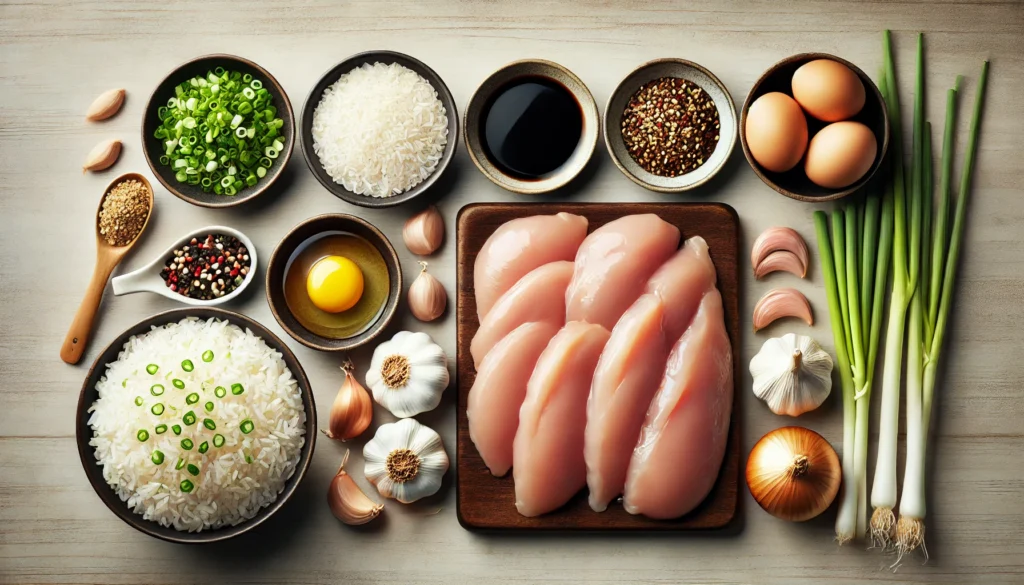 วัตถุดิบในการทำข้าวหน้าไก่