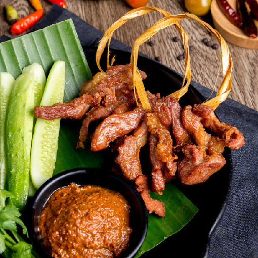 หมูพวงทอด