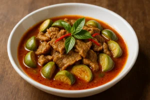 แกงเผ็ดเนื้อใส่มะเขือ