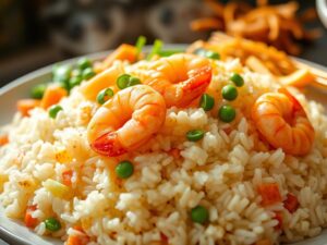 ข้าวผัดกระเทียมกุ้ง