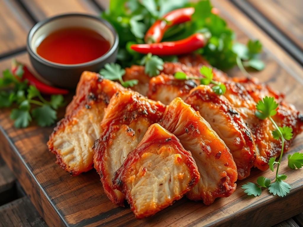 หมูสามชั้นทอดน้ำปลา