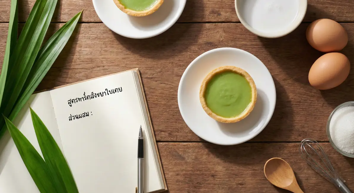 ทาร์ตสังขยาใบเตย