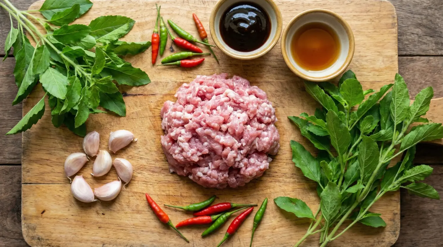 สูตรผัดกะเพราหมูสับ (1)