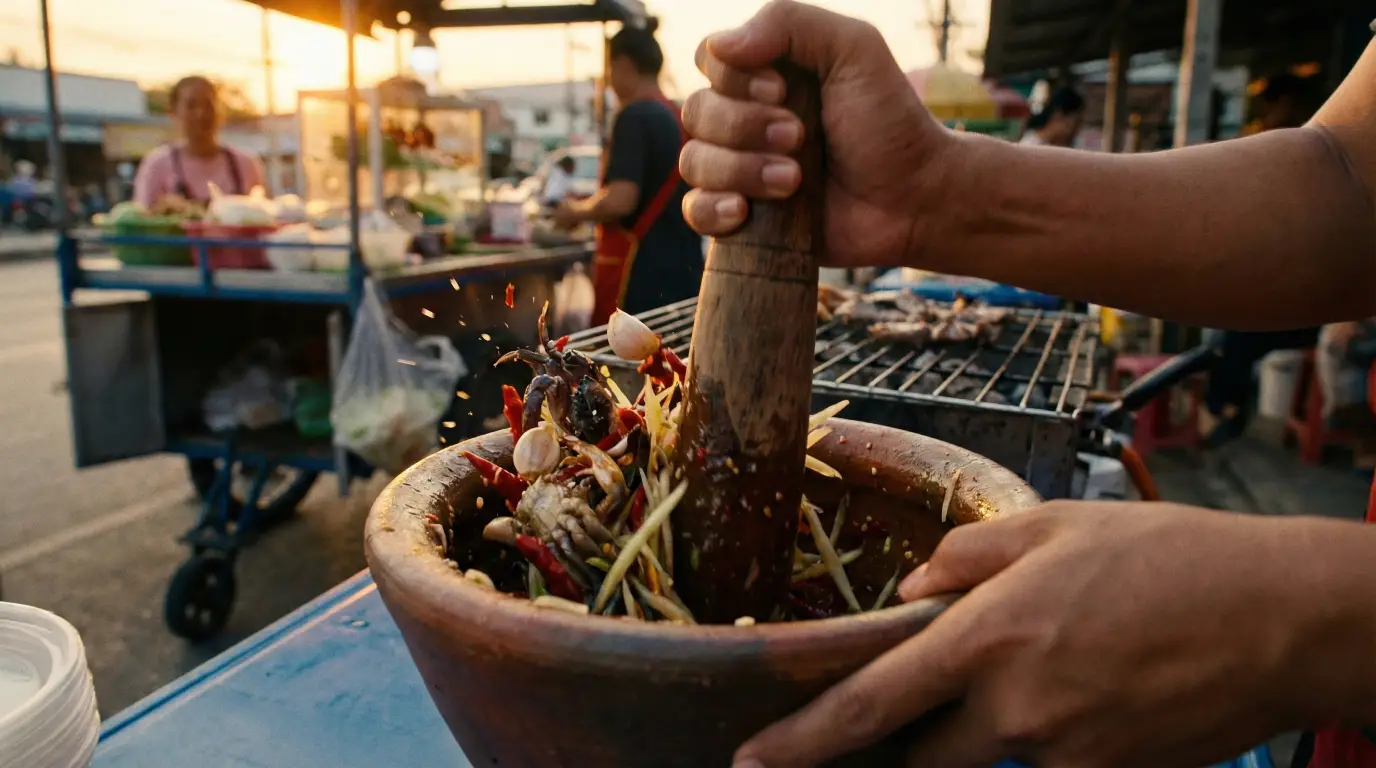 ส้มตำปูปลาร้า สูตรทำขาย แซ่บ นัว กลิ่นหอมปลาร้า