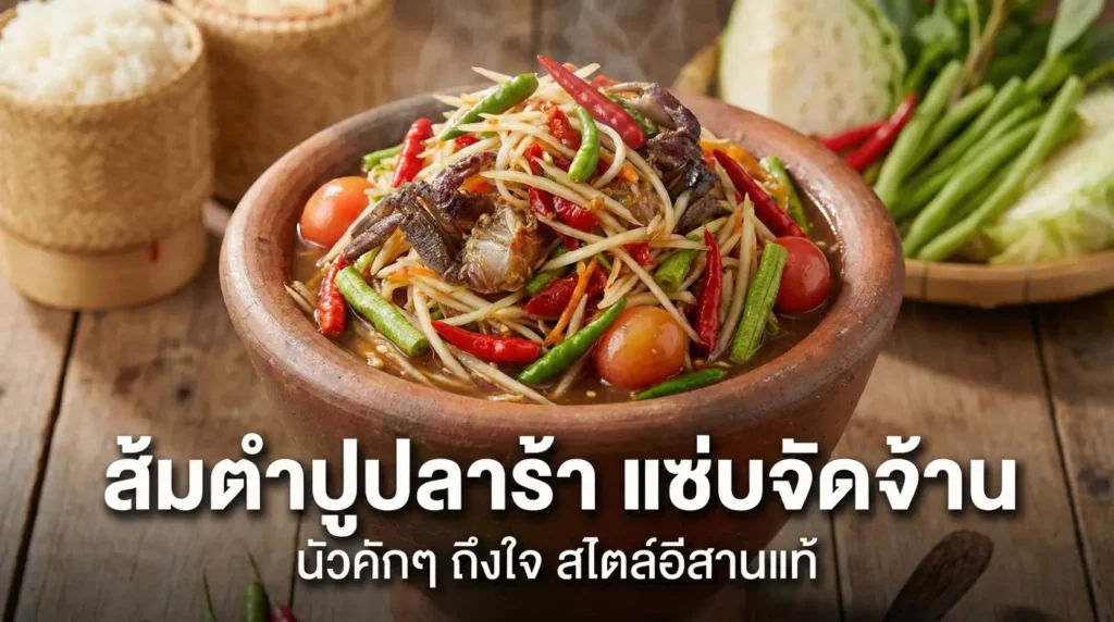 somtam-pu-plara ส้มตำปูปลาร้า สูตรทำขาย แซ่บ นัว กลิ่นหอมปลาร้า