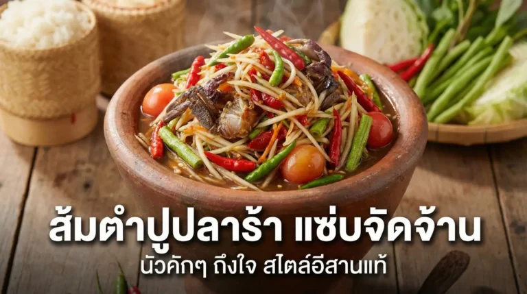 somtam-pu-plara ส้มตำปูปลาร้า สูตรทำขาย แซ่บ นัว กลิ่นหอมปลาร้า