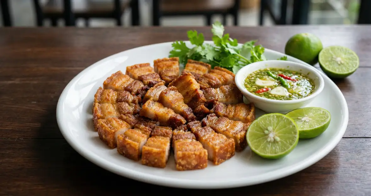 หมูสามชั้นทอดน้ำปลา