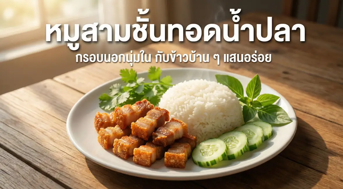 หมูสามชั้นทอดน้ำปลา