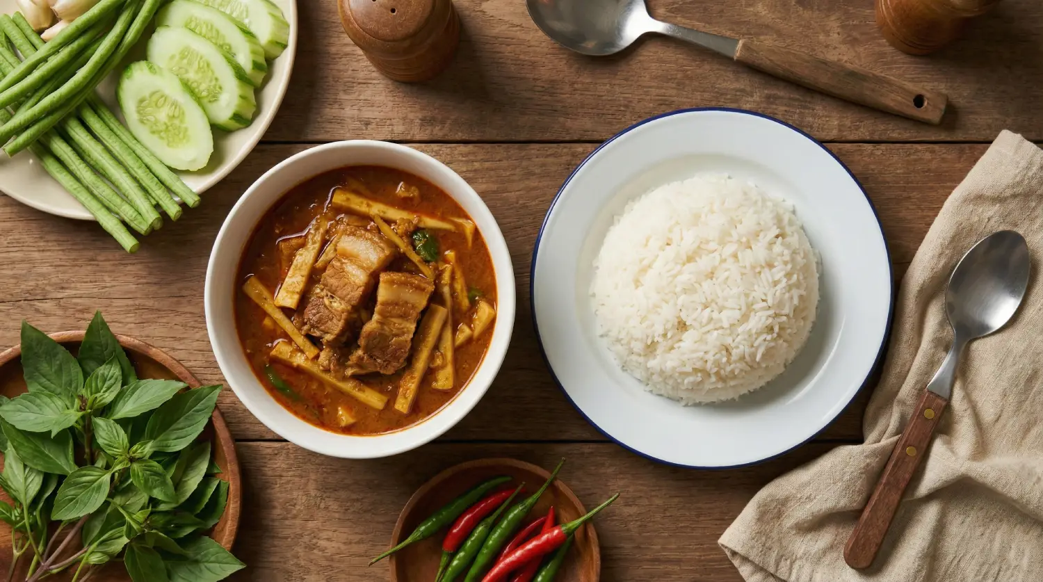 แกงคั่วหน่อไม้ใบชะพลู (2)