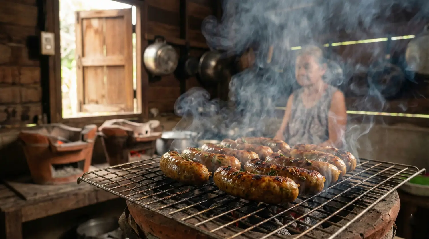 ไส้อั่ว สูตรดั้งเดิม หอมสมุนไพร อาหารเหนือยอดนิยม