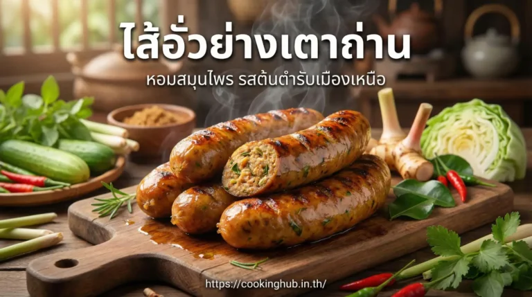 ไส้อั่ว สูตรดั้งเดิม หอมสมุนไพร อาหารเหนือยอดนิยม