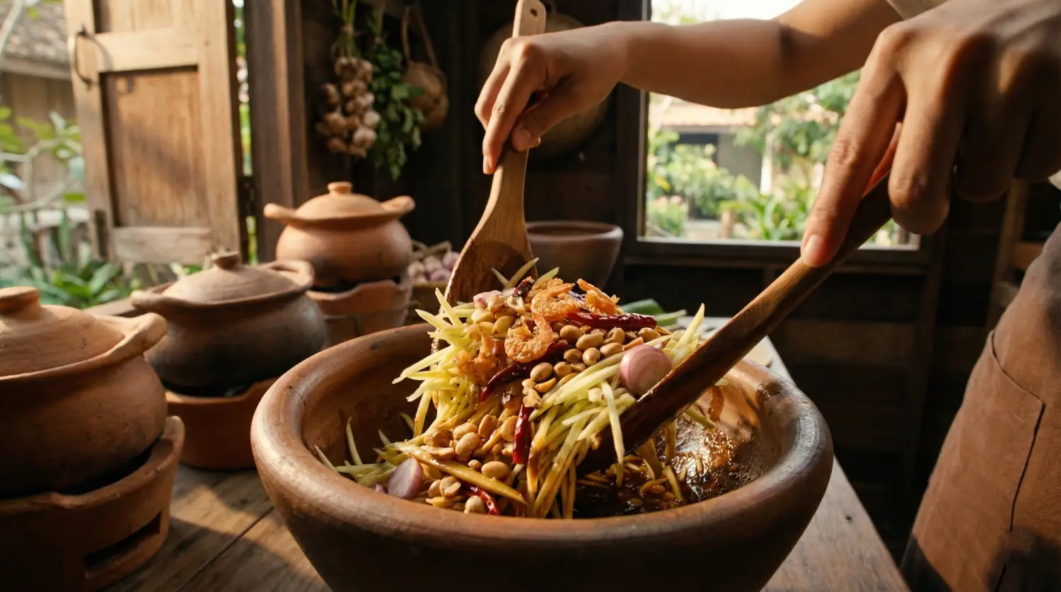 ยำมะม่วงโบราณ รสเปรี้ยวหวานแบบไทยดั้งเดิม