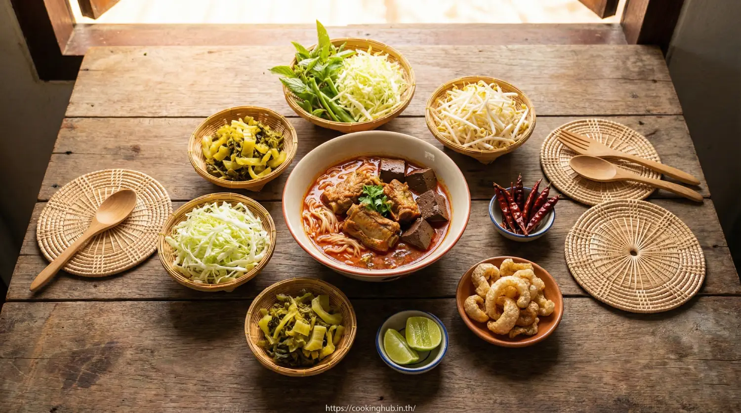 ขนมจีนน้ำเงี้ยว สูตรดั้งเดิมล้านนา หอมเข้มข้น อร่อยแบบเหนือแท้