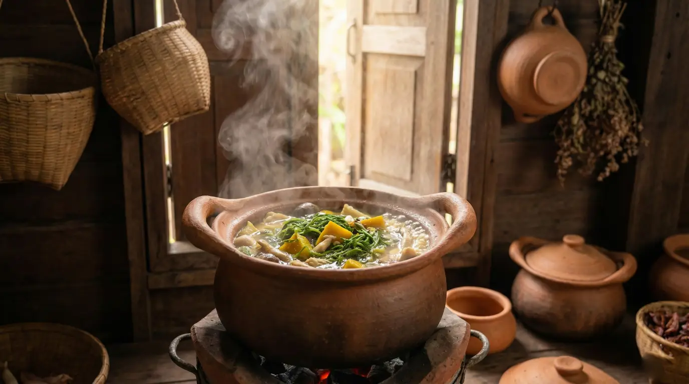 แกงแค อาหารเหนือพื้นบ้าน ผักสมุนไพรแน่น อร่อยสุขภาพดี