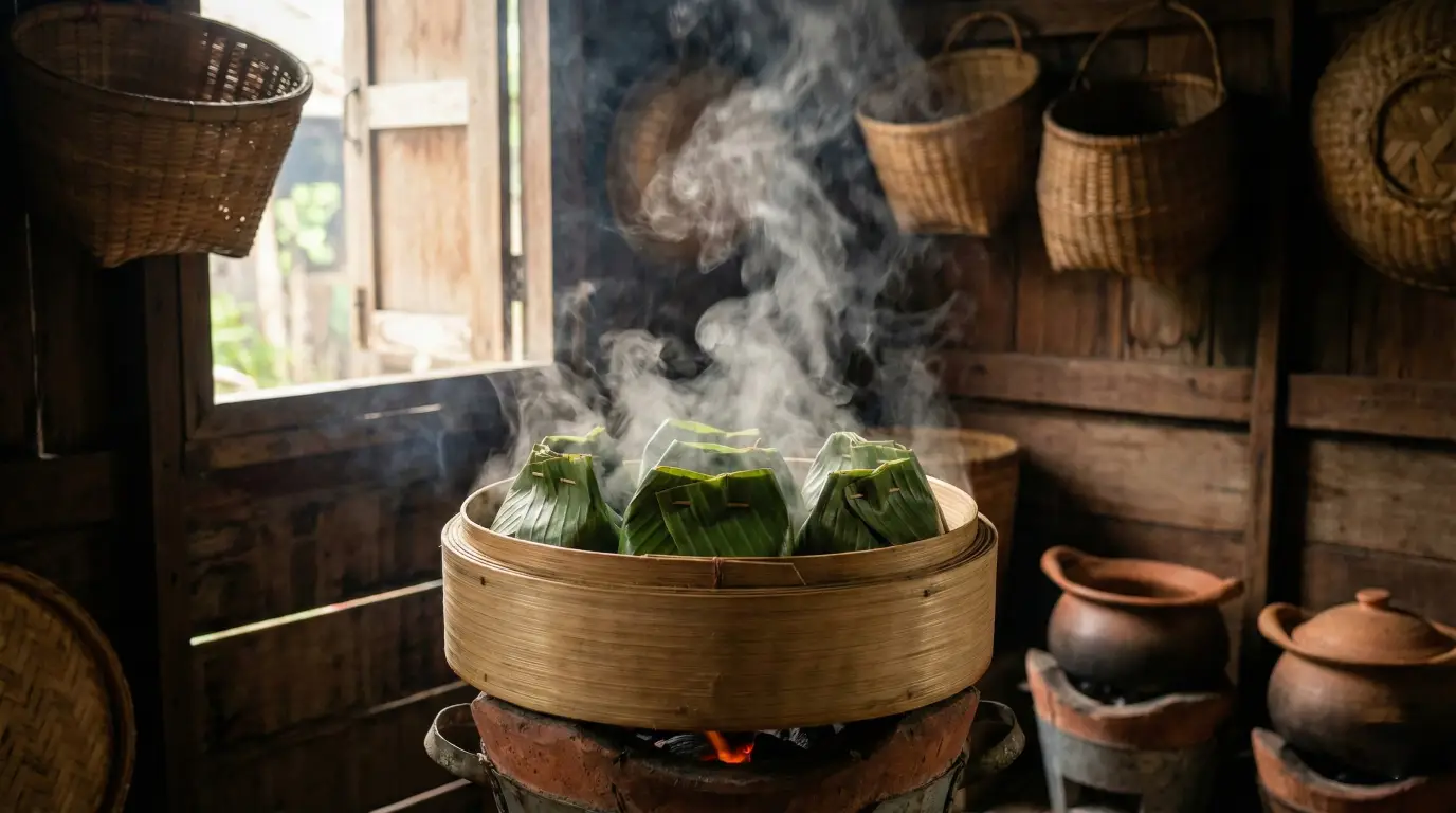 แหนมหมกไข่ อาหารเหนือพื้นบ้าน หอมใบตอง ทำง่าย อร่อยดั้งเดิม