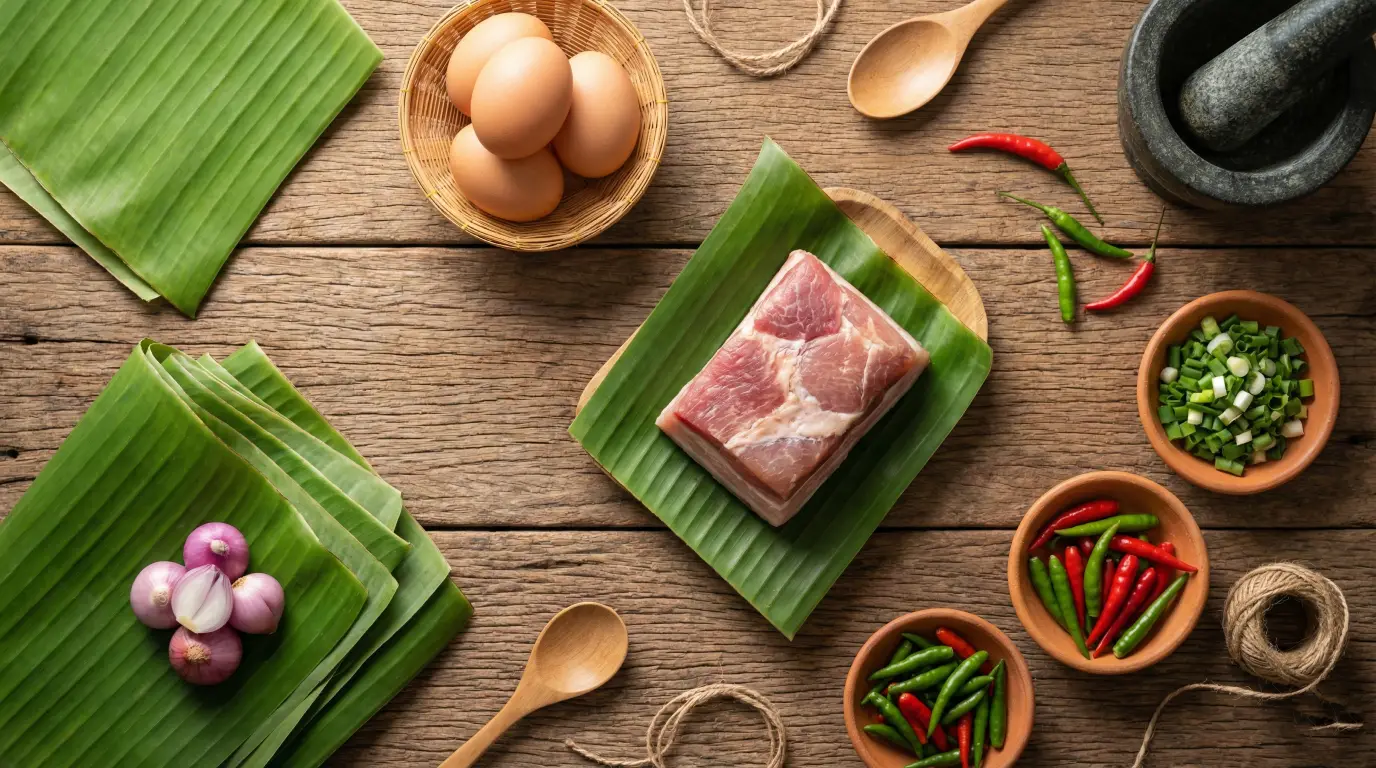 แหนมหมกไข่ อาหารเหนือพื้นบ้าน หอมใบตอง ทำง่าย อร่อยดั้งเดิม